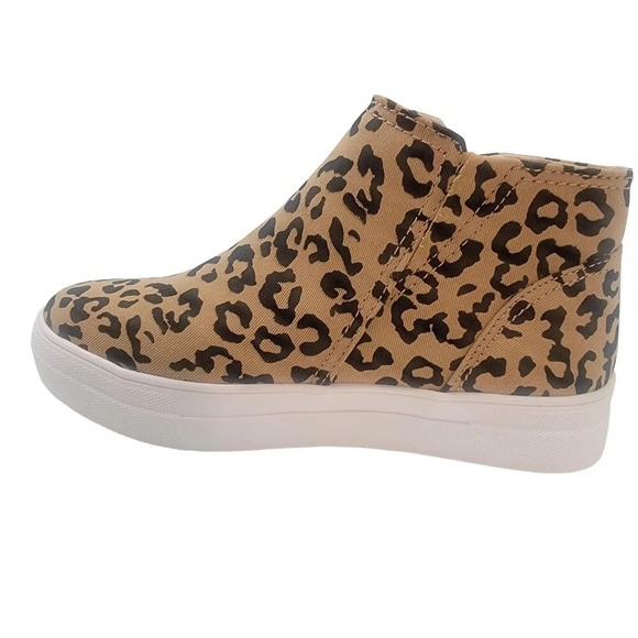 BUY ONE GET ONE FREE Soda Route High Top Sneaker Side Zipper Tan Bobcat Canvas - Picture 5 of 6